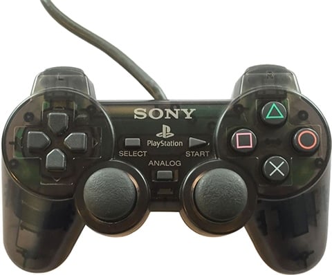 Official Sony Playstation PSOne Dual Shock Controller, Clear Black