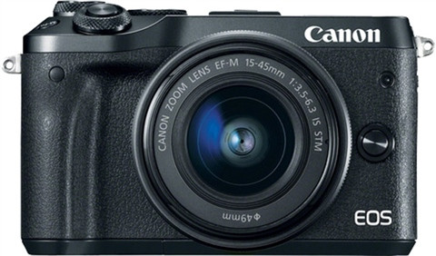 Canon EOS M6 camera with 15-45mm lens - Black