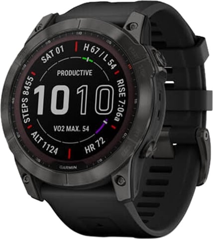 Garmin Fenix 7X Sapphire Solar 51mm Smartwatch - Carbon Grey/Black