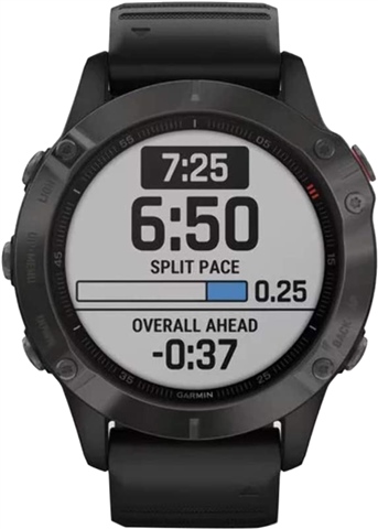 Garmin Fenix 6 Sapphire DLC Smartwatch - Carbon Grey/Black