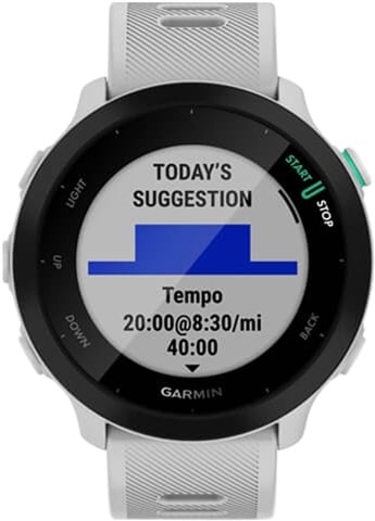 Garmin Forerunner 55 Running Smartwatch - White