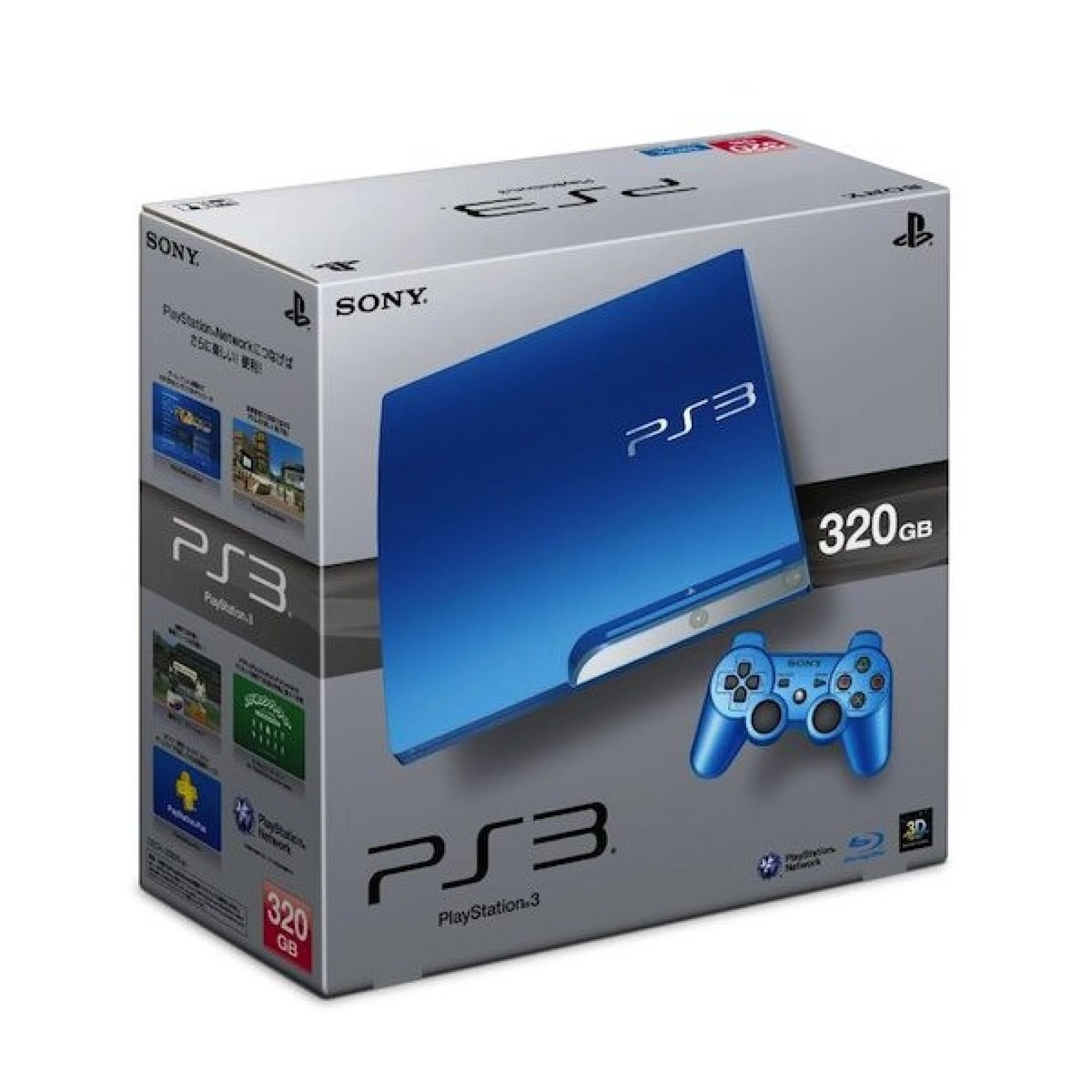 PlayStation 3 Slim Console 320GB Splash Blue, Boxed
