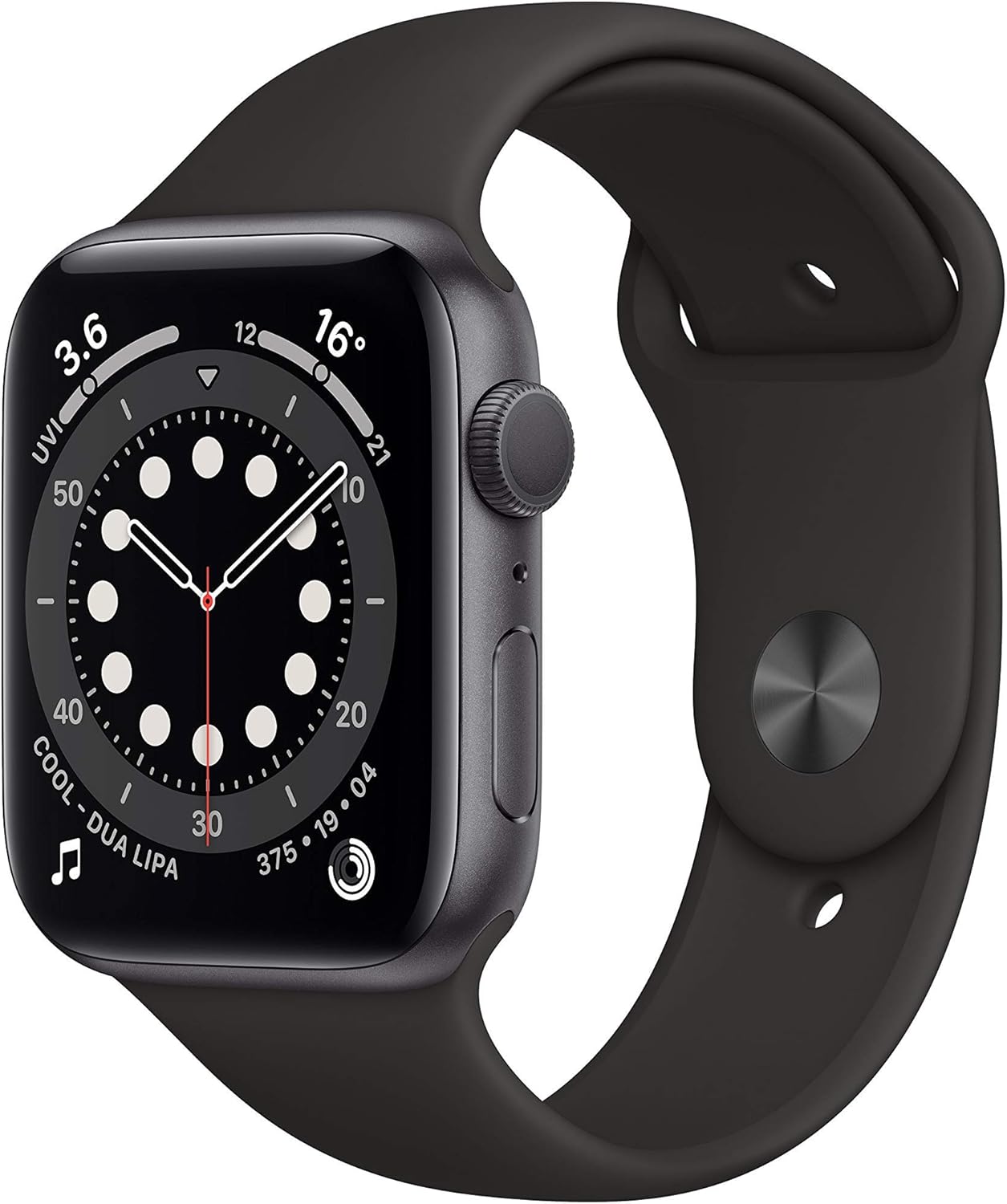 Apple Watch Series 6 44mm GPS, Strap, Space Grey Aluminium