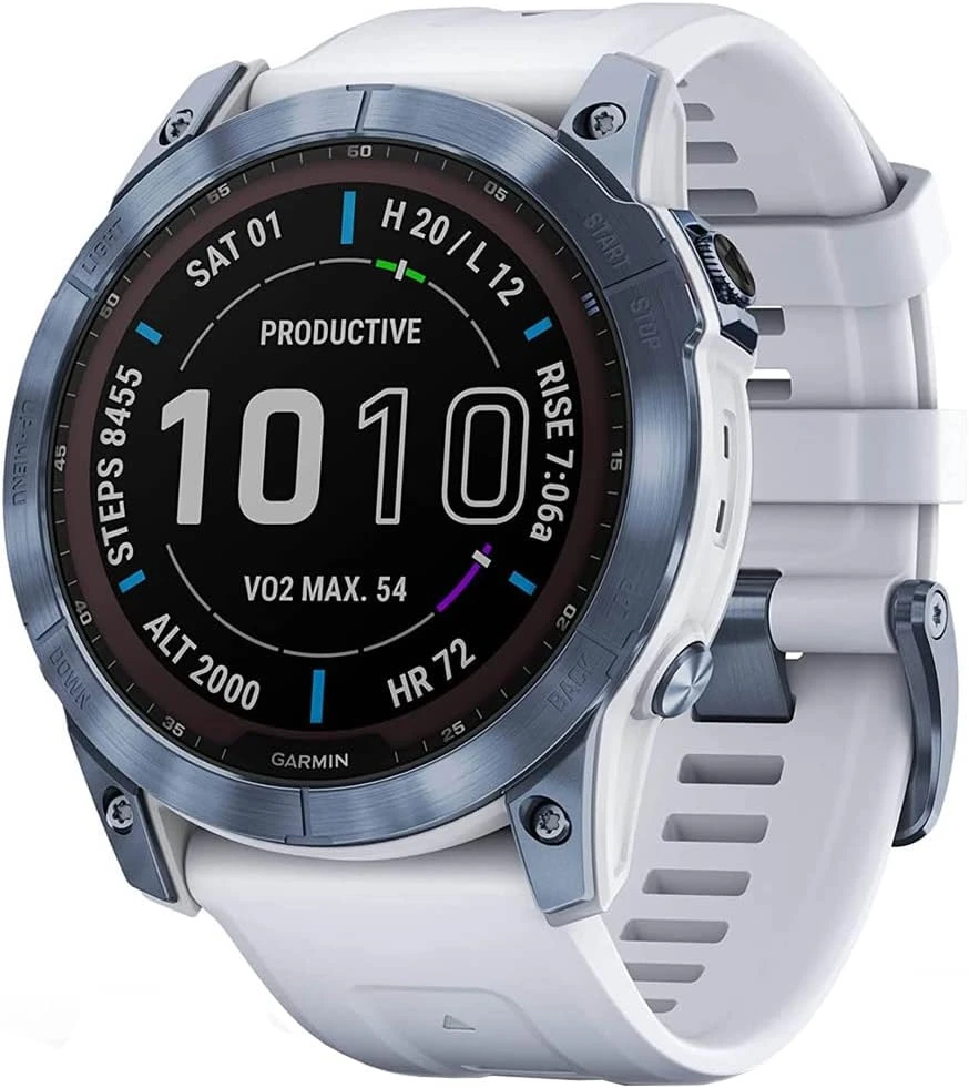 Garmin Fenix 7X Sapphire Solar 51mm Smartwatch - Mineral Blue