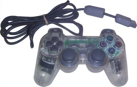 Official Sony Playstation DualShock Controller (SCPH-1200), Clear White