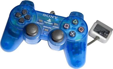 Official Sony Playstation DualShock Controller (SCPH-1200), Crystal Blue