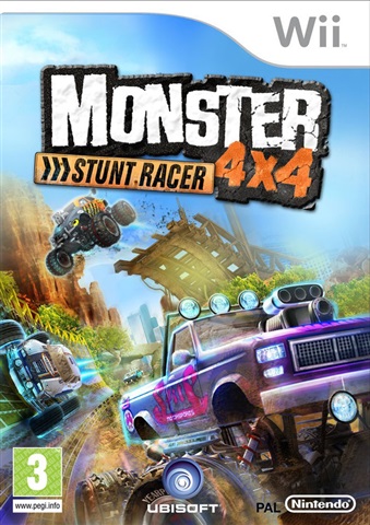 Monster 4x4 Stunt Racer With Wheel Wii