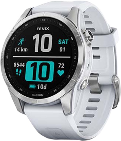 Garmin Fenix 7S Standard Smartwatch (42mm) - Silver with Whitestone Band