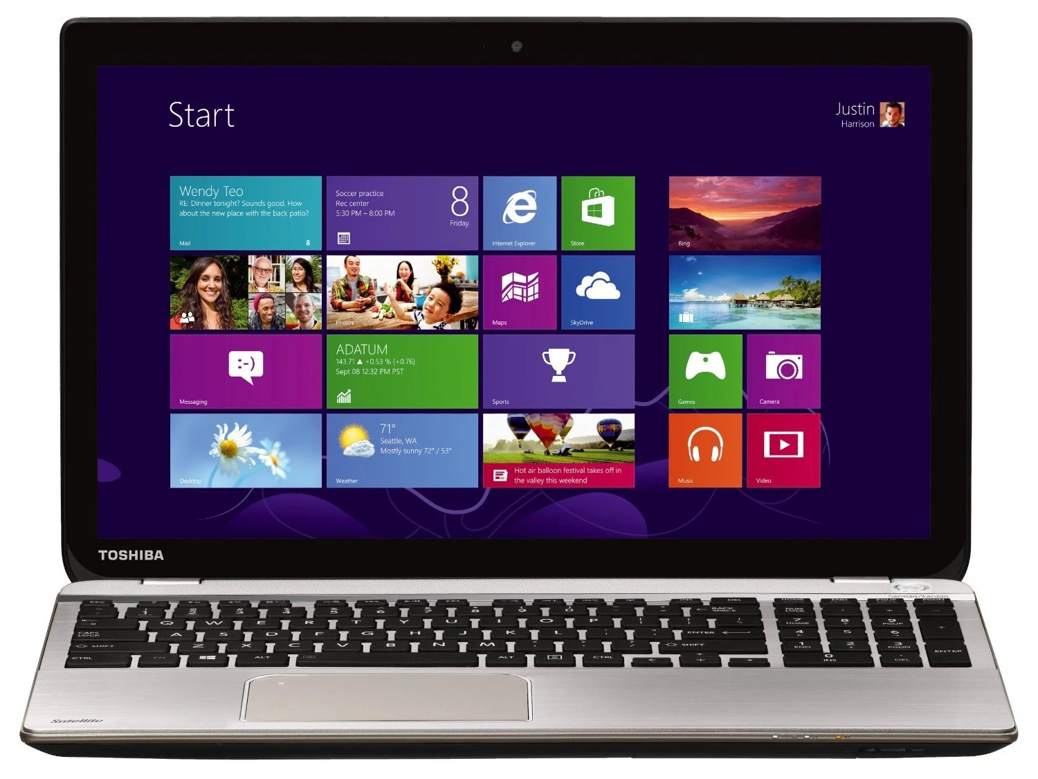 Toshiba Satellite P50t-A-125 15.6-inch Laptop Intel Core i7 12GB RAM, 1 TB HDD, W8.1