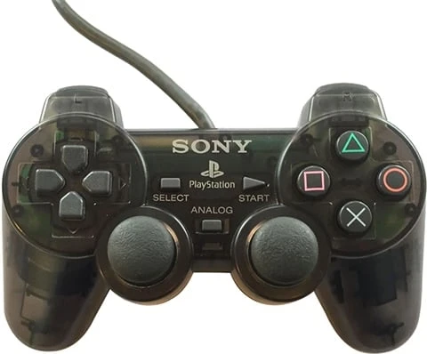 Official Sony Playstation PSOne Dual Shock Controller, Clear Black