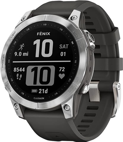 Garmin Fenix 7 47mm - Silver with Graphite Band