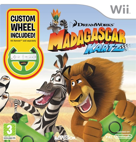 Madagascar Kartz (With Wheel) Wii