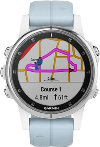 Garmin Fenix 5s Plus 42MM Smartwatch - White/Sea Foam