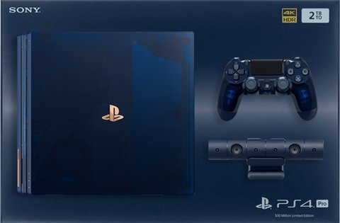 Playstation 4 Pro 2TB Console,500 Million Limited Edition, Blue