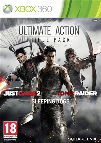 Ultimate Action Triple Pack: Tomb Raider, Sleeping Dogs, Just Cause 2 Xbox 360