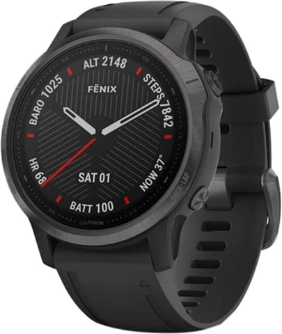 Garmin Fenix 6s Sapphire - Carbon Gray/Black