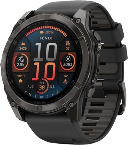 Garmin Fenix 8 AMOLED 51mm - Carbon grey, Black Silicone Band