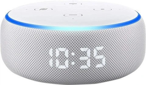 Amazon Echo Dot (3rd Generation) with Clock - Sandstone Fabric