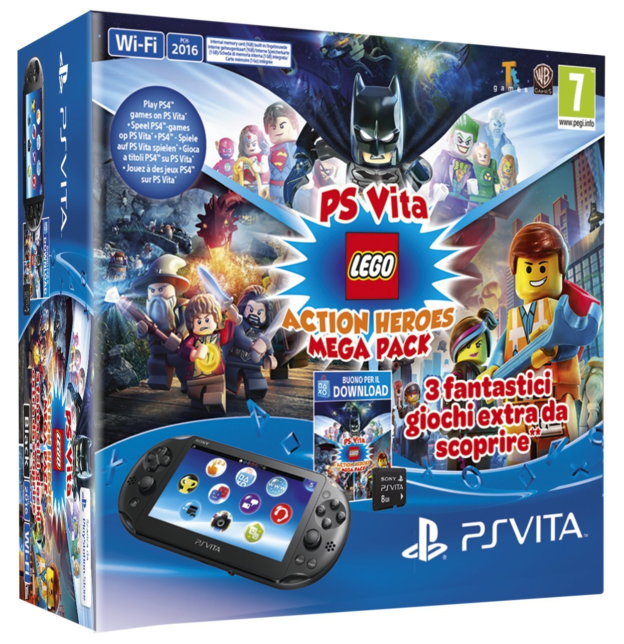 PlayStation Vita (2016), Lego Action Heroes Mega Pack, 8GB Memory card