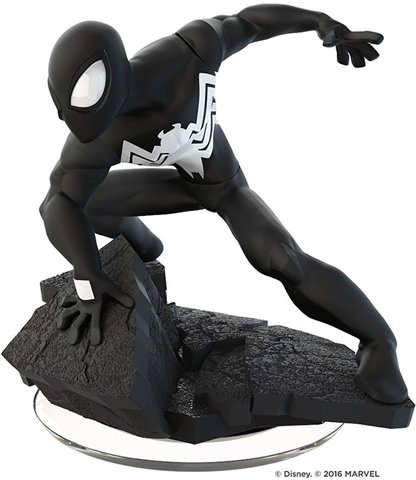 Disney Infinity 2.0/3.0 Black Suit Spider-Man Figure