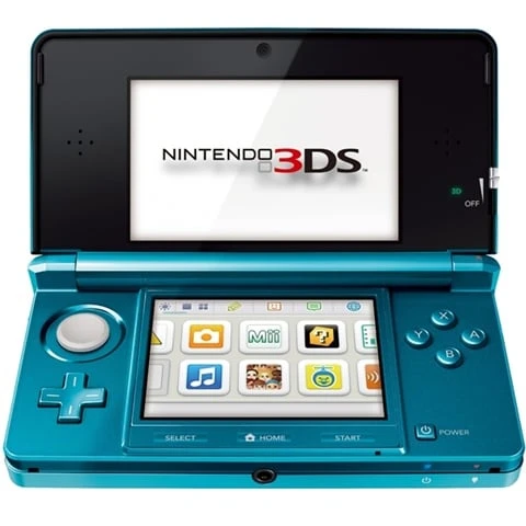 Nintendo 3DS Aqua Blue, Unboxed