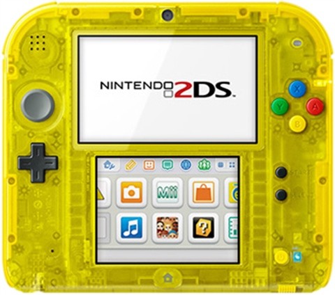 Nintendo 2DS Transparent Yellow, Unboxed