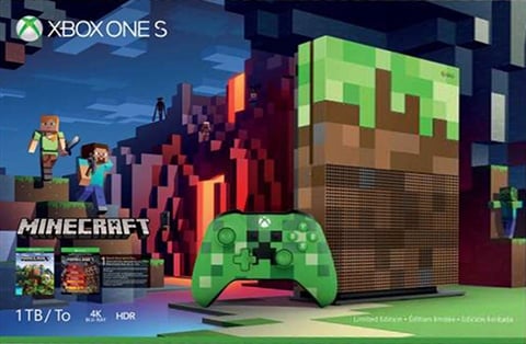 Xbox One S 1TB Console Minecraft Green Edition, Boxed