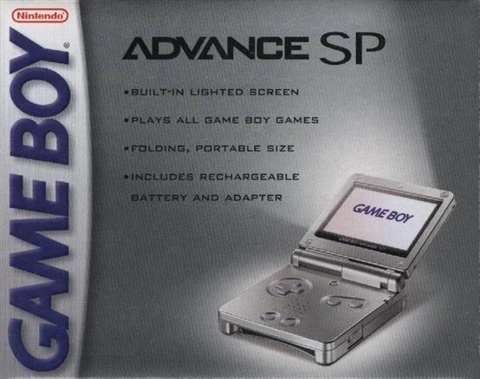 GameBoy Advance SP Console, Cool Silver, Boxed