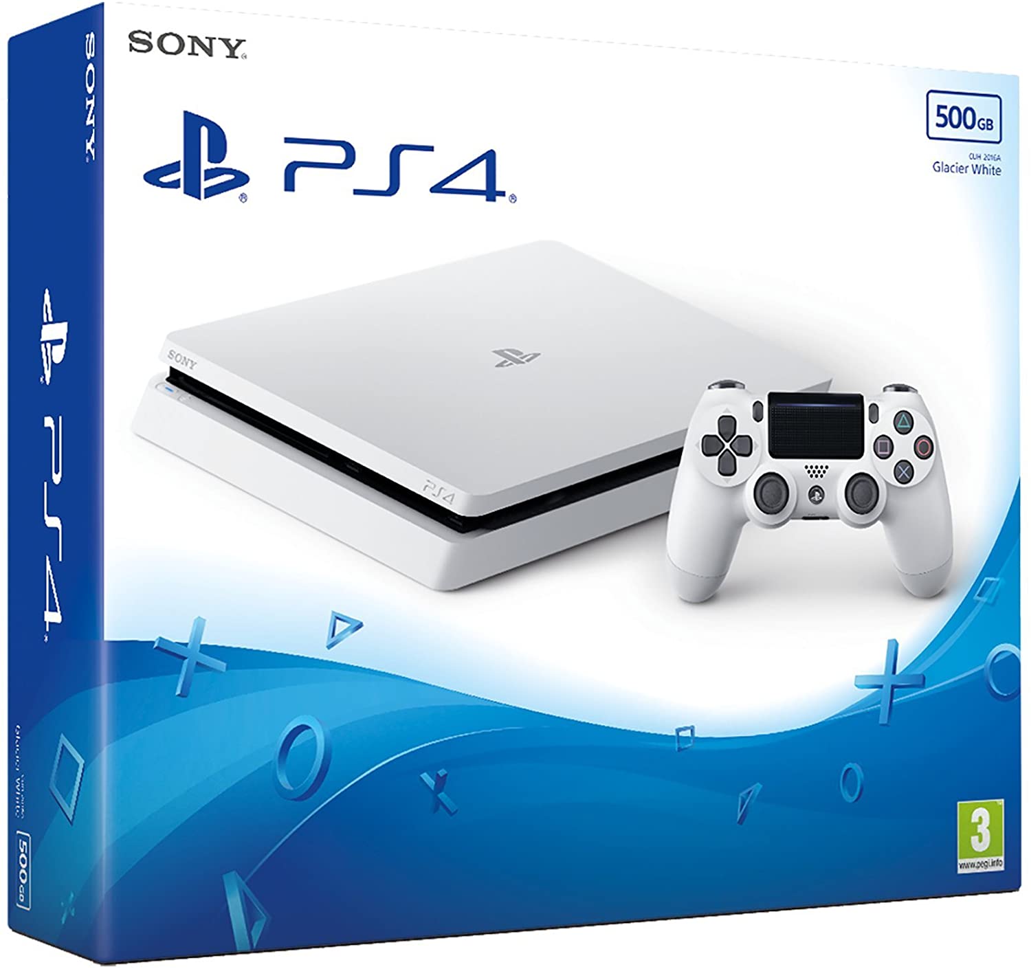 Playstation 4 Slim 500GB Console White, Boxed