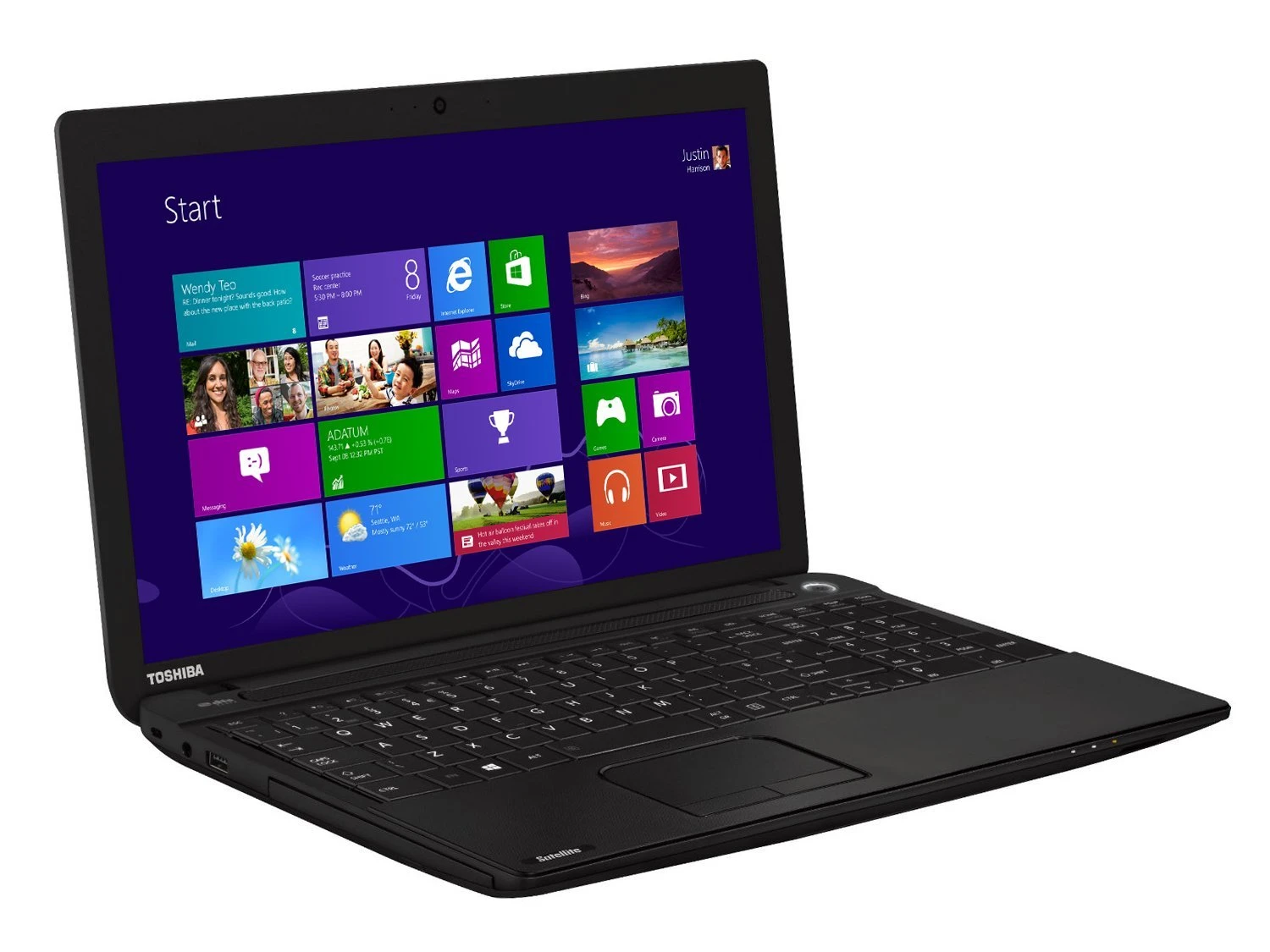Toshiba Satellite C50D-A-138 15.6 Inch 2GB 500GB Laptop - Black