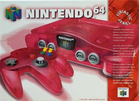 Nintendo 64 Console Watermelon Red with Expansion Pak, Boxed