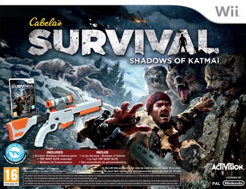 Cabela's Survival Shadows Of katmai w / Gun Wii