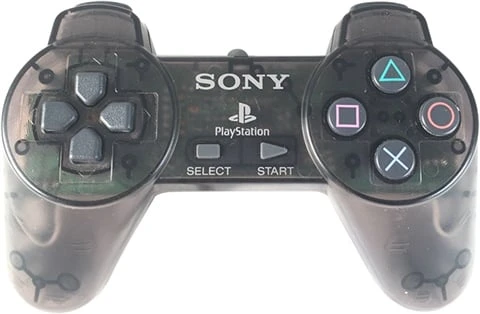 Official Sony Playstation Controller, Clear Black