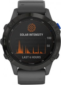 Garmin Fenix 6 Pro Solar Edition Smartwatch - Black, Slate Grey Band