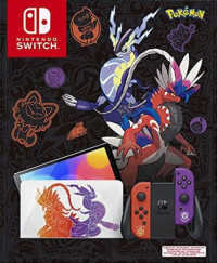 Nintendo Switch OLED Console Scarlet/Violet Red/Purple, Boxed
