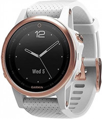 Garmin Fenix 5S Sapphire 42MM Smartwatch - Rose Gold/White
