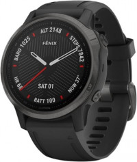 Garmin Fenix 6s Sapphire DLC Smartwatch - Carbon Gray/Black
