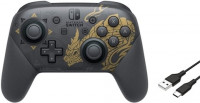 Nintendo Switch Monster Hunter Rise Pro Controller + USB C Cable