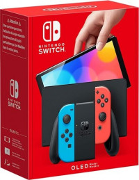 Nintendo Switch OLED Console - Neon Blue/Neon Red, Boxed