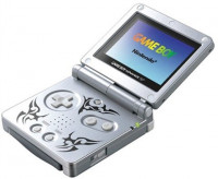 GameBoy Advance SP Console, Tribal Silver, Unboxed