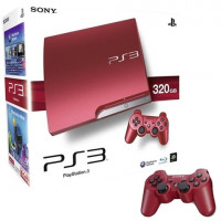 Playstation 3 Slim 320GB Console Scarlet Red, Boxed