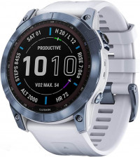Garmin Fenix 7X Sapphire Solar 51mm Smartwatch - Mineral Blue