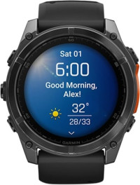 Garmin Fenix 8 AMOLED 47mm - Slate Grey, Black Silicone Band