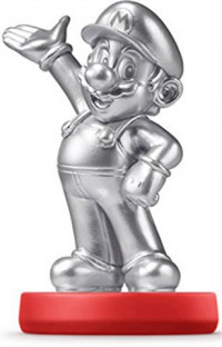 Nintendo Amiibo Super Mario Collection Silver Mario Figure